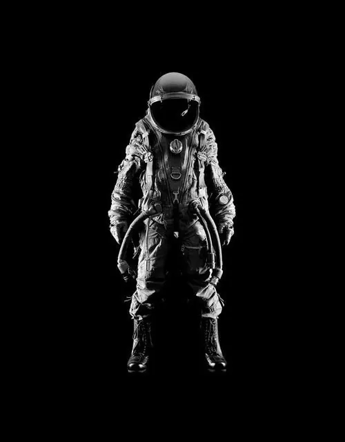 Monochrome Astronaut Illustration