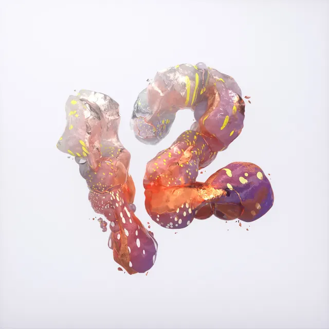 Abstract Fluid Lettering, organic, abstract, vibrant