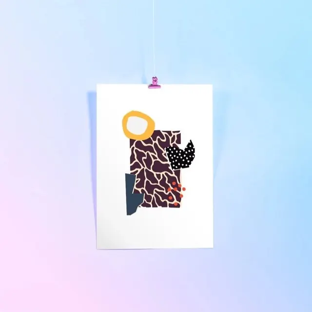Abstract Portrait Illustration, abstract, organic, vibrant