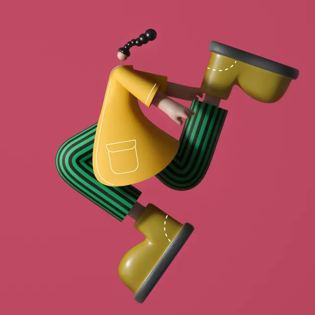 Abstract Geometric Character Illustration, abstract, geometric, vibrant