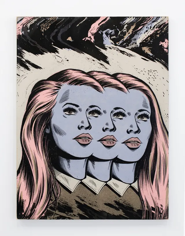 Comic-Style Triple Portrait Illustration