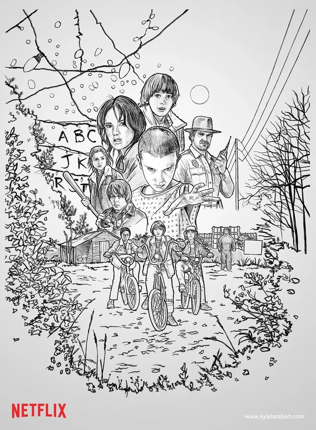 Anime-style Line Art Illustration