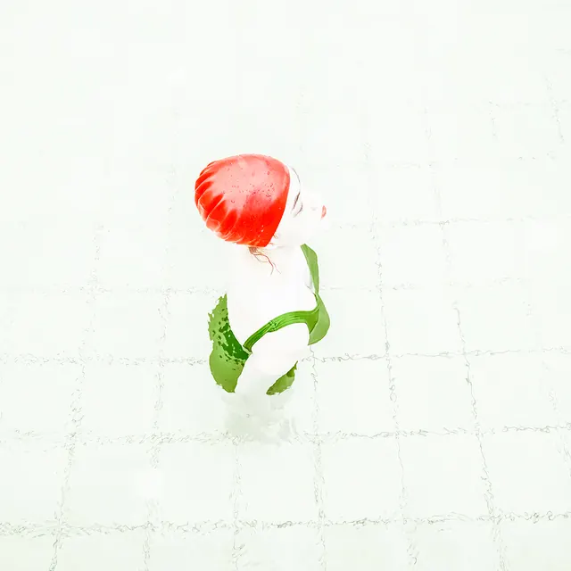 Stylized Red Heart Illustration, minimal, line-art, vibrant
