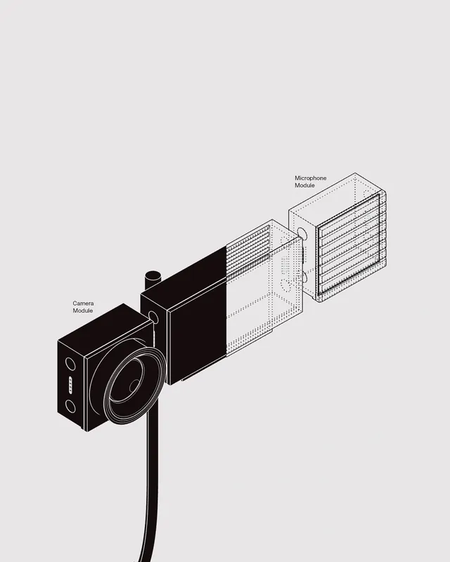 Technical Camera Diagram, technical, minimal, monochrome
