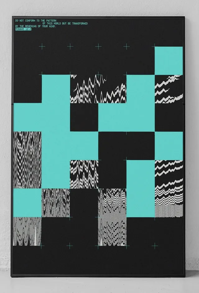 Abstract geometric illustration, abstract, geometric, dark