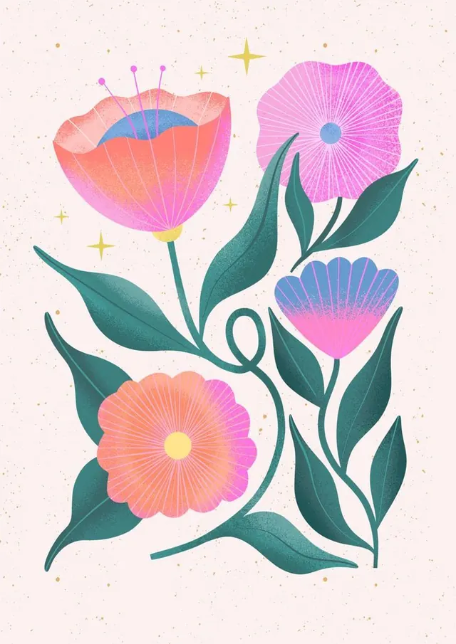 Illustrated organic illustration, illustrated, organic, light