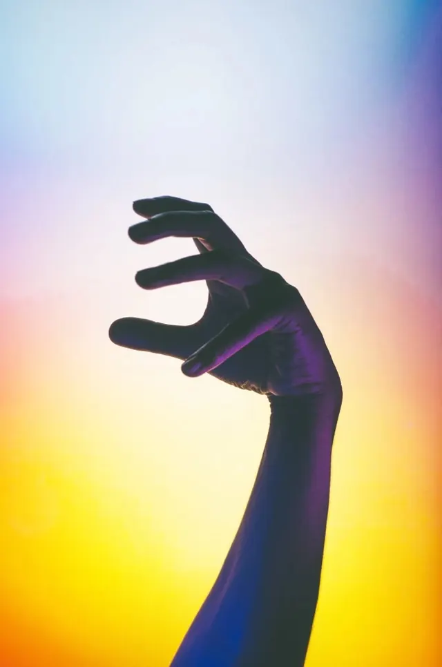 Gradient Hand Illustration