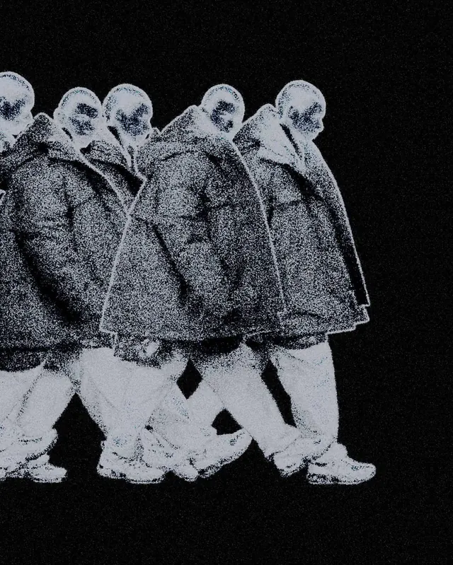 Grainy Monochrome Figures, brutalist, monochrome, monochrome