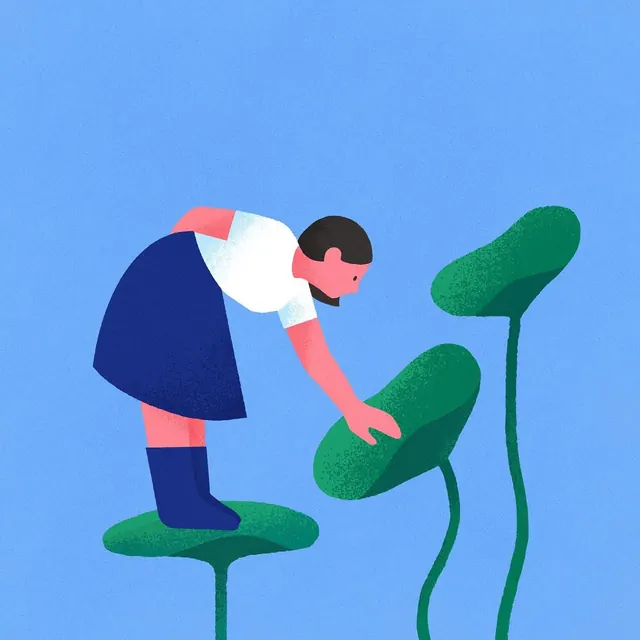 Flat minimal illustration, flat, minimal, cool