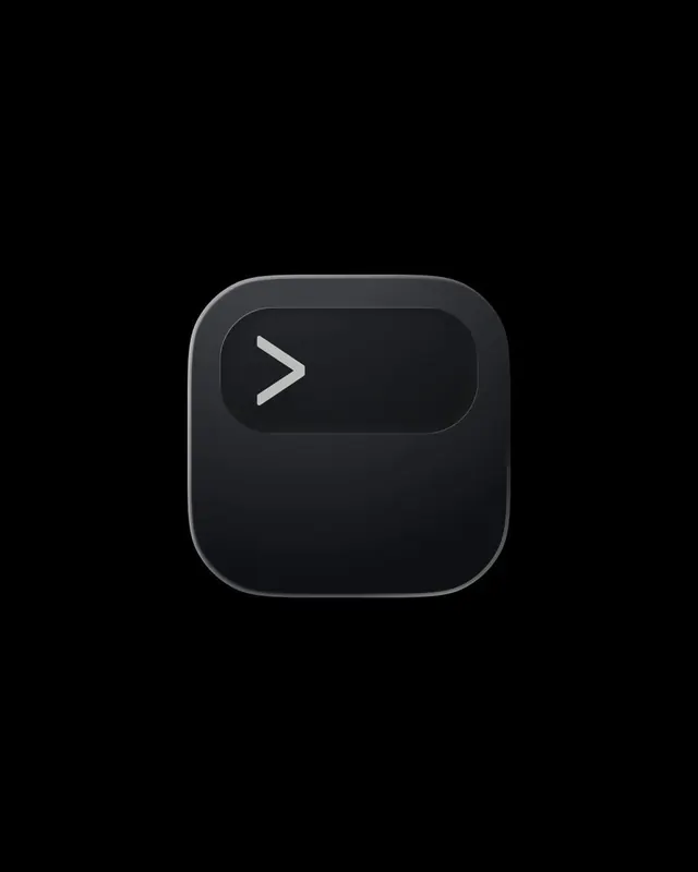 Terminal App Icon, geometric, minimal, dark