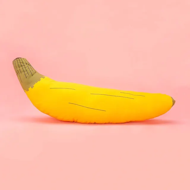 Banana Illustration on Pink Background