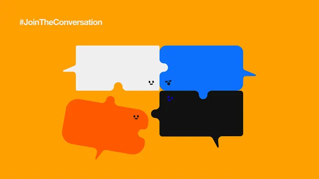Speech Bubble Illustration, flat, minimal, vibrant