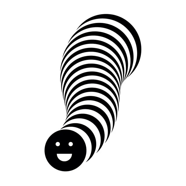 Abstract Striped Character, abstract, geometric, monochrome