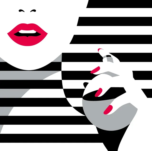 High-Contrast Portrait Illustration, minimal, brutalist, high-contrast