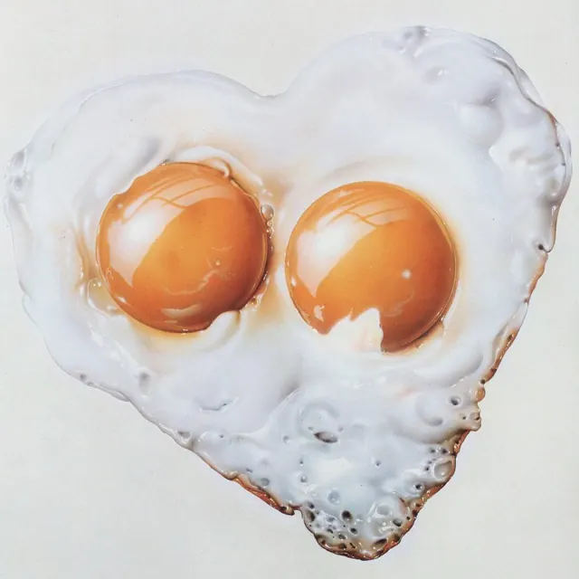 Fried Egg Heart Illustration