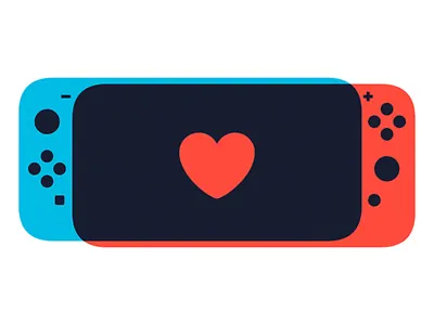 Stylized Game Console Illustration, flat, minimal, vibrant