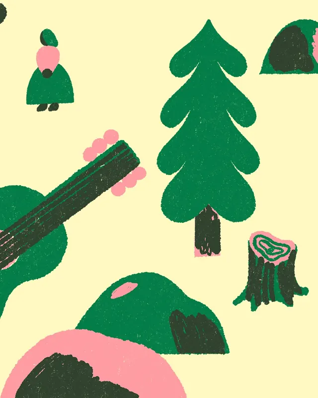 Pyhä Unplugged festival illustrations (slide 3)