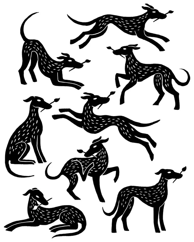 Patch character mascot - illustrated poses and run cycle (slide 3)