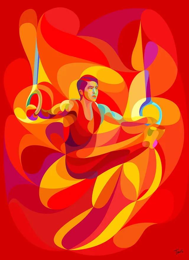 Abstract Stylized Figure Illustration
