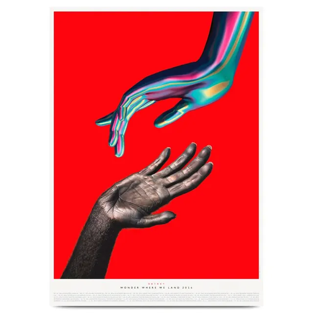 Abstract Hand Illustration, abstract, maximalist, vibrant