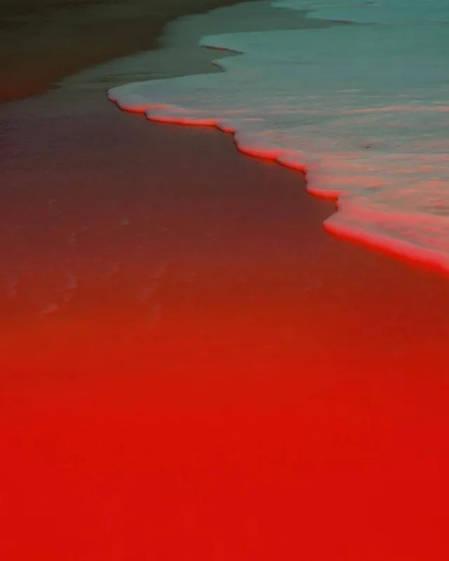 Bold red motion graphic, bold, illustrated, vibrant