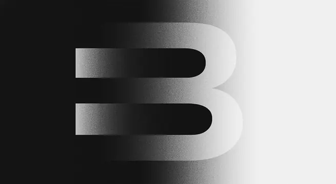 Monochrome geometric letter B design, minimal, geometric, monochrome