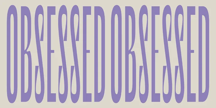 Looping striped typography, display, geometric, light