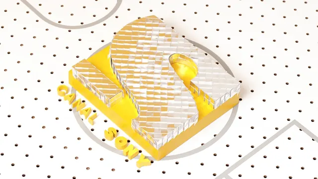 Yellow and White Patterned Illustration, playful, organic, vibrant