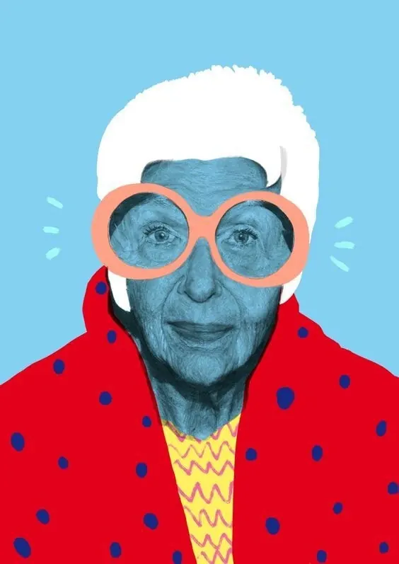 Stylized Portrait Illustration, playful, flat, vibrant