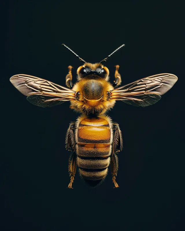 Macro Bumblebee Illustration