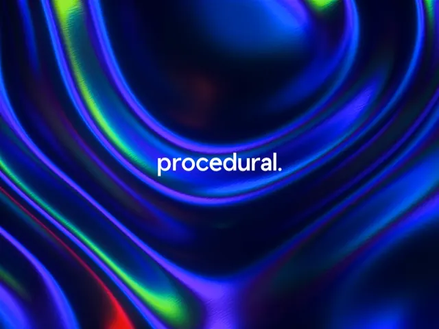 Procedural wavy neon gradient typography, dark-mode, gradient-heavy, dark