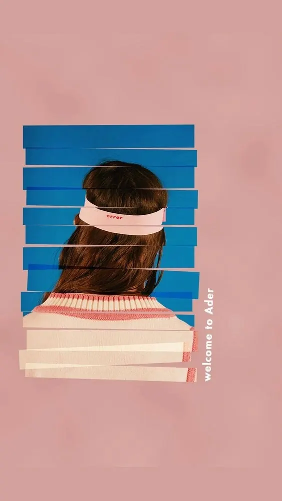 Abstract Portrait with Horizontal Bands, minimal, abstract, muted
