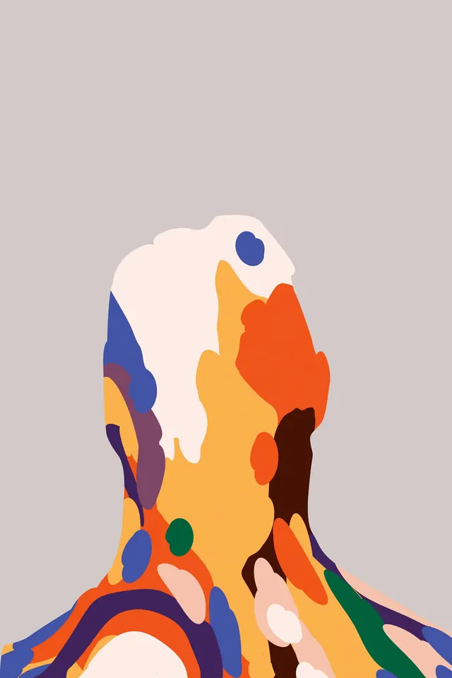 Abstract Organic Portrait, organic, abstract, vibrant