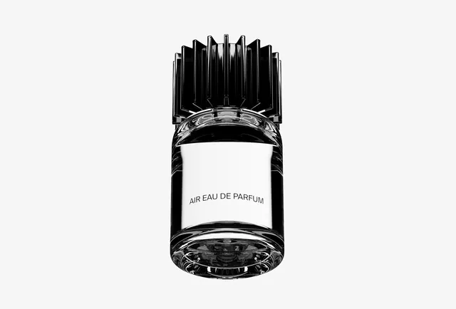 Air Company architectural perfume bottle, line-art, technical, monochrome