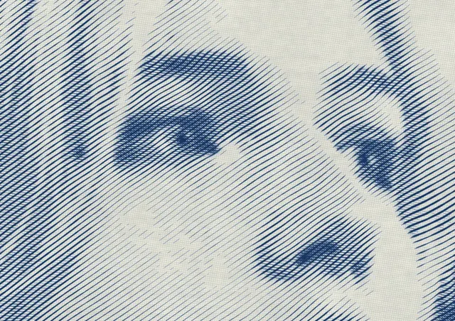 Banknote Engraving Shader, minimal, monochrome