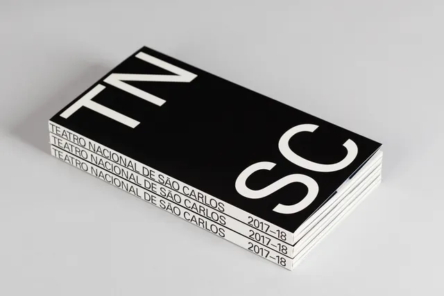 Teatro Nacional Sao Carlos season brochures, minimal, swiss, monochrome