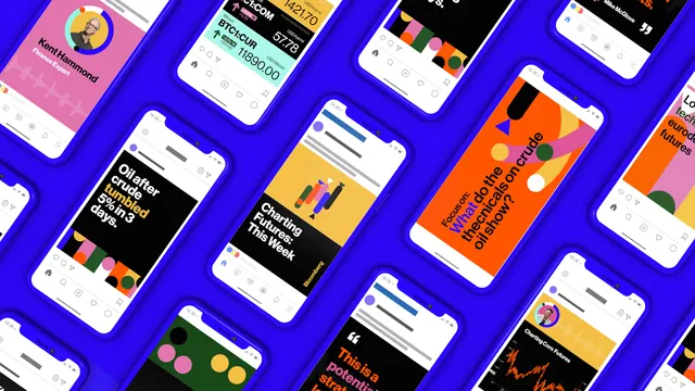 Mobile app UI mockup collection with vibrant backgrounds, minimalist, playful, vibrant