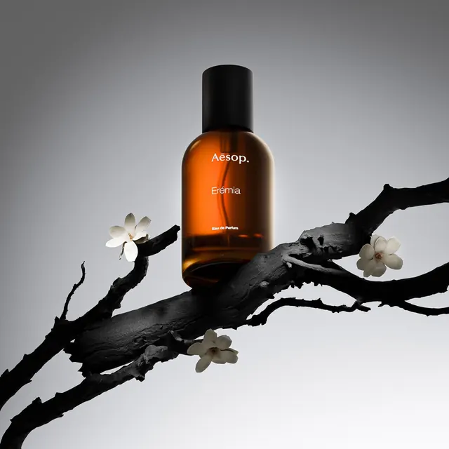 Aesop fragnance, minimal, luxury, dark