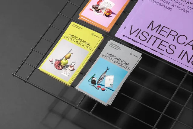 Mercadinha print collateral, playful, colorful, vibrant