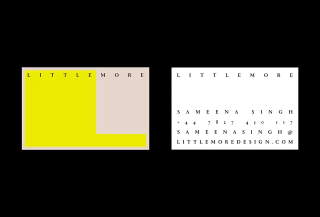Business card with bold color blocking, minimal, bold, vibrant