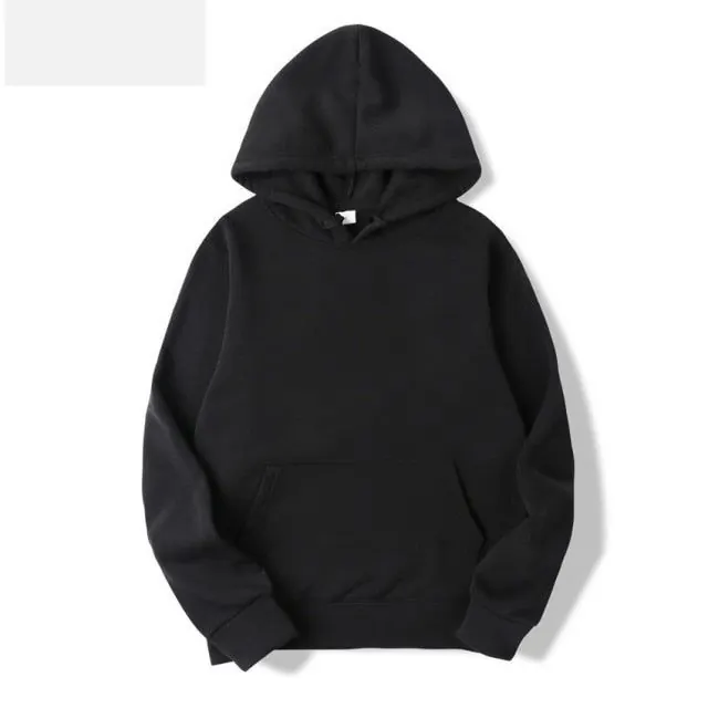 Hoodies Sweatshirts Men Woman Fashion Solid color Casual Tops - black hoodie / S, minimal, photographic, monochrome