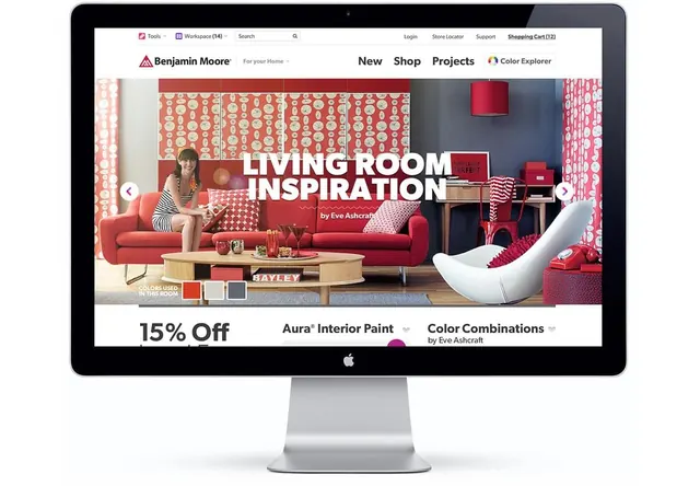 Interior Design E-commerce Website Mockup