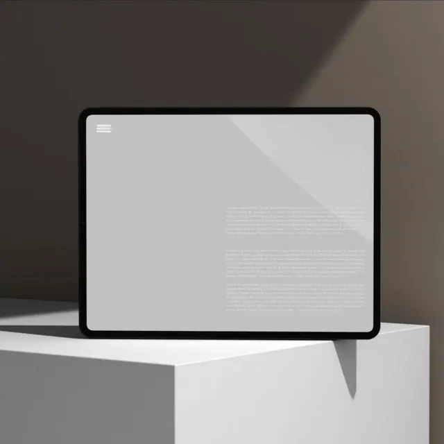 Планшет, minimal, editorial, light