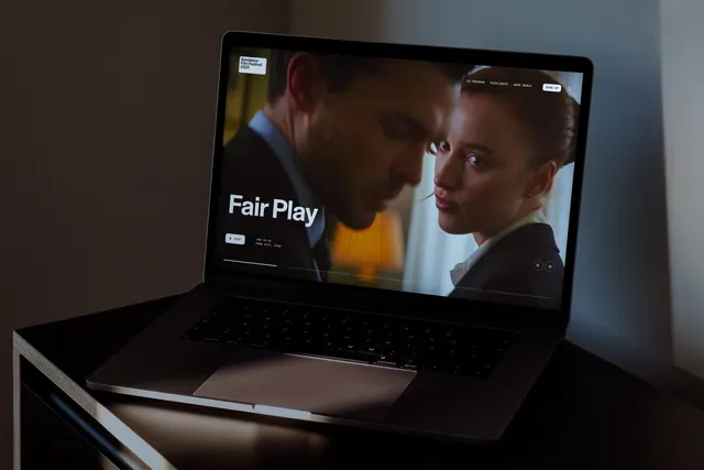 Laptop Mockup with Fair Play Text
