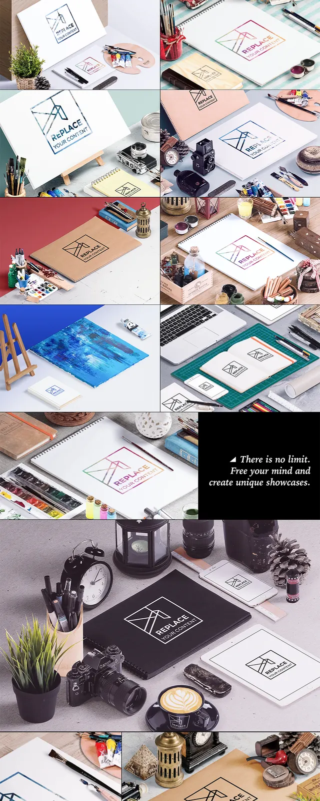 Iso. Art Equipments Scene Generator, photographic, editorial, light