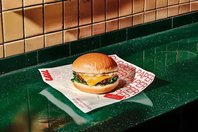 Moody Mockups - Burger on Counter Mockup, photographic, editorial, dark