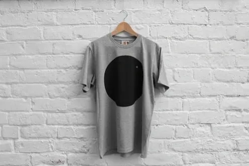 Grey T-shirt with Circular Graphic