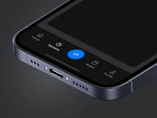Defispot iOS App - Tab Bar Versions (User Interface Design / UI UX Design), minimal, dark-mode, dark