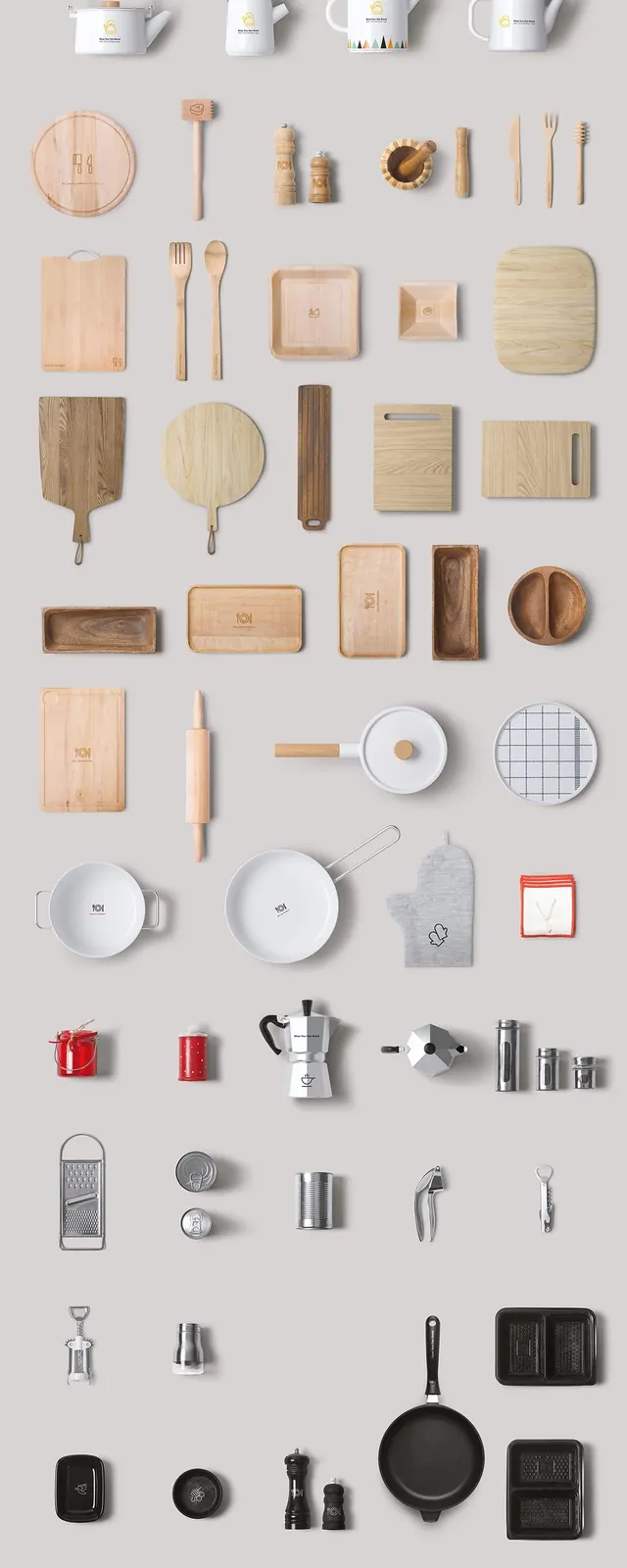 Coffee Branding & Packages Mock Up, minimal, editorial, light