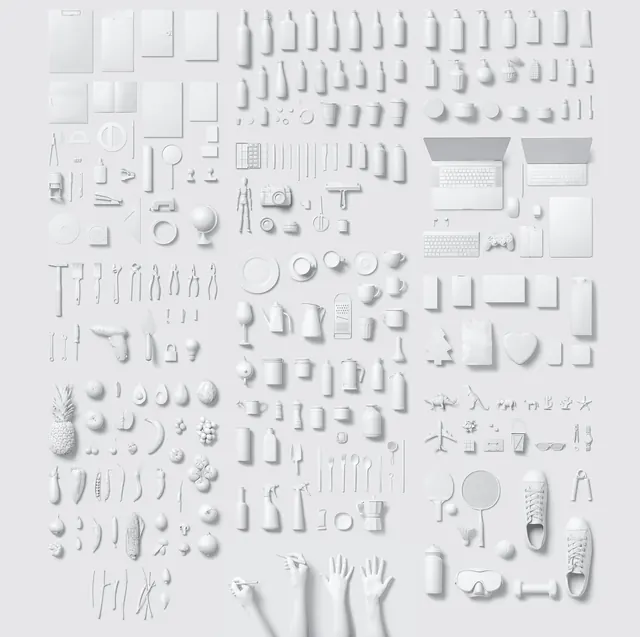 Minimal technical mockup, minimal, technical, light